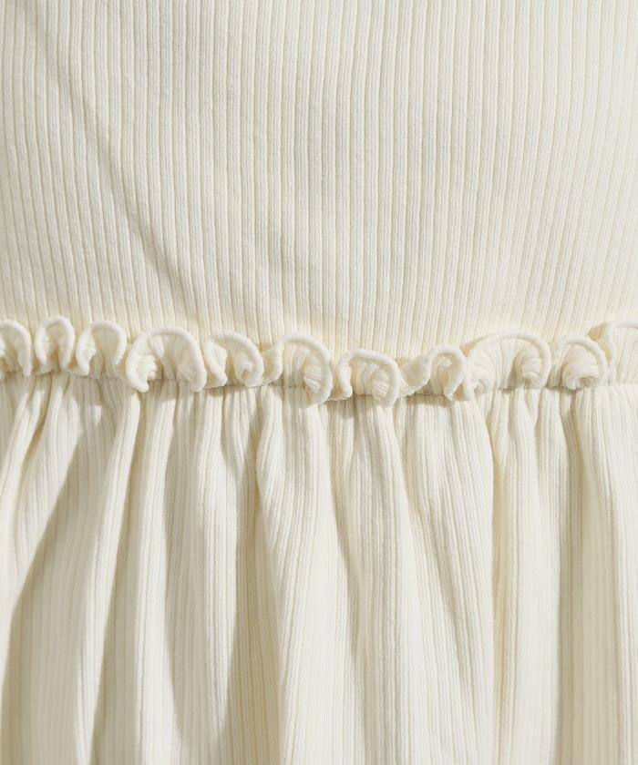 【套裝商品】軍風羅紋2WAY吊帶背心T恤套裝