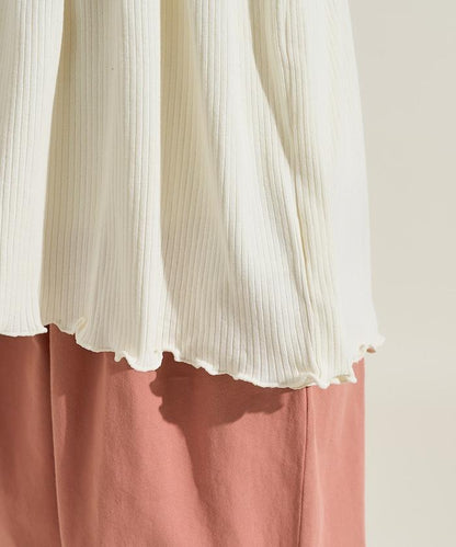 【套裝商品】軍風羅紋2WAY吊帶背心T恤套裝