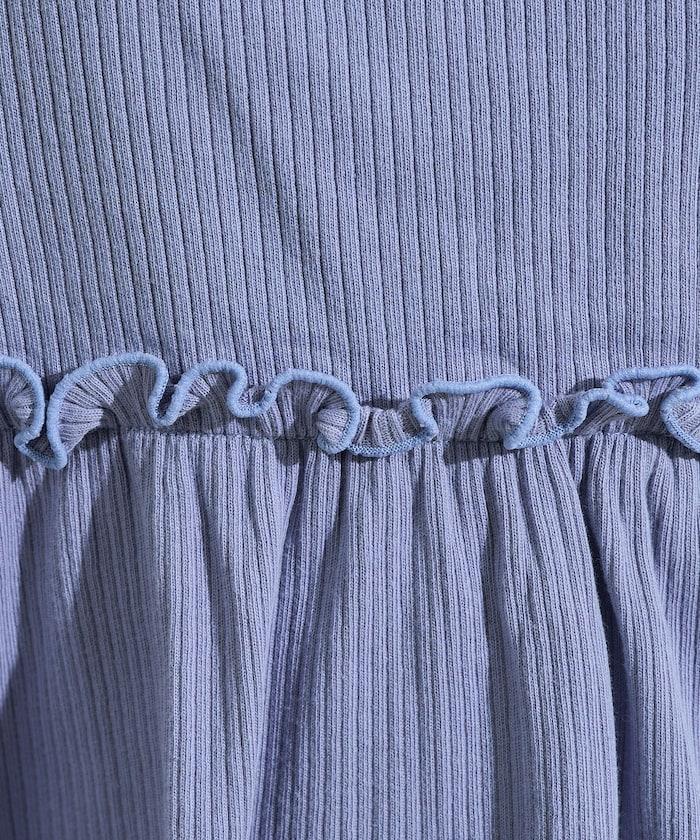 【套裝商品】軍風羅紋2WAY吊帶背心T恤套裝