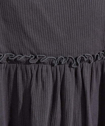 【套裝商品】軍風羅紋2WAY吊帶背心T恤套裝