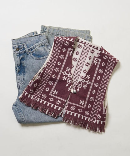 毛毯改造風馬甲＜可搭配套裝＞