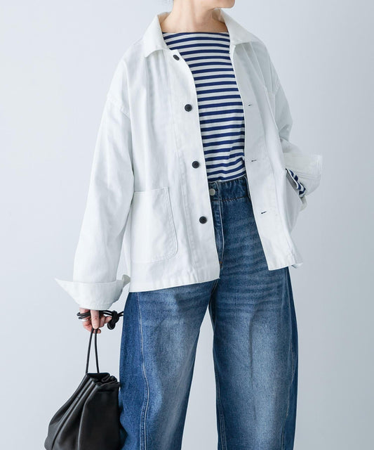 中性牛仔工裝外套