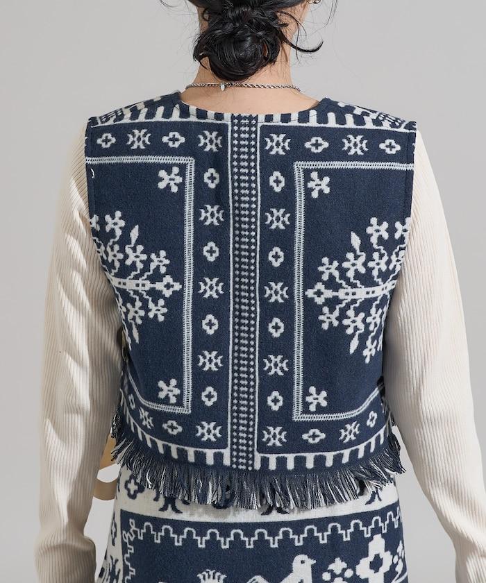 毛毯改造風馬甲＜可搭配套裝＞