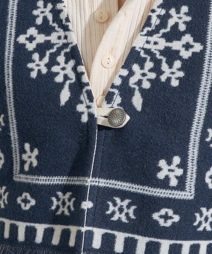 毛毯改造風馬甲＜可搭配套裝＞