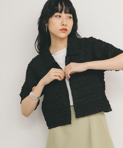 爆米花短款襯衫