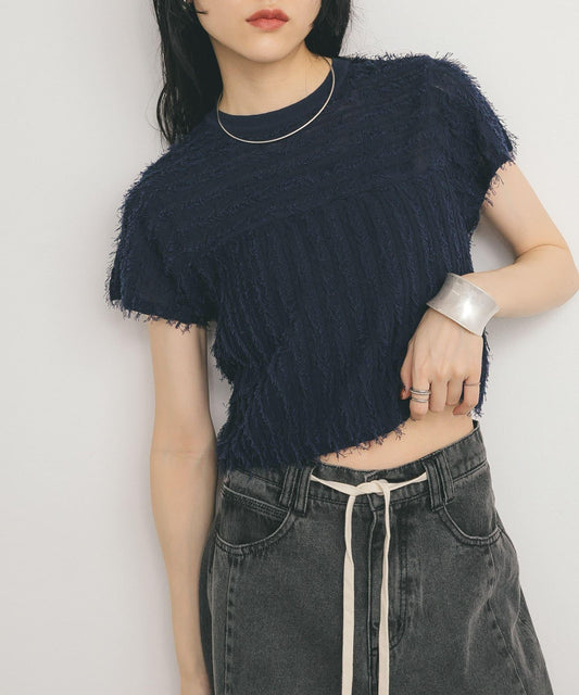 迷你流蘇針織T恤