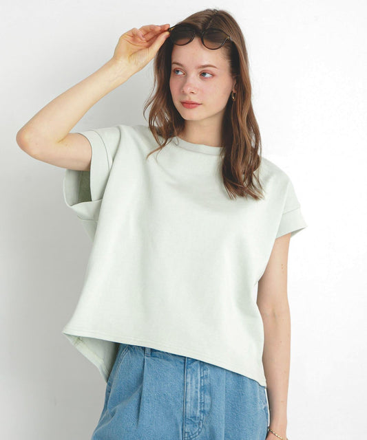 加絨衛衣法式短袖套頭衫