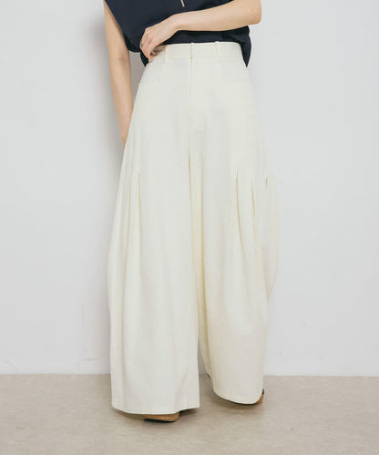 2尺碼可選側褶寬鬆長褲