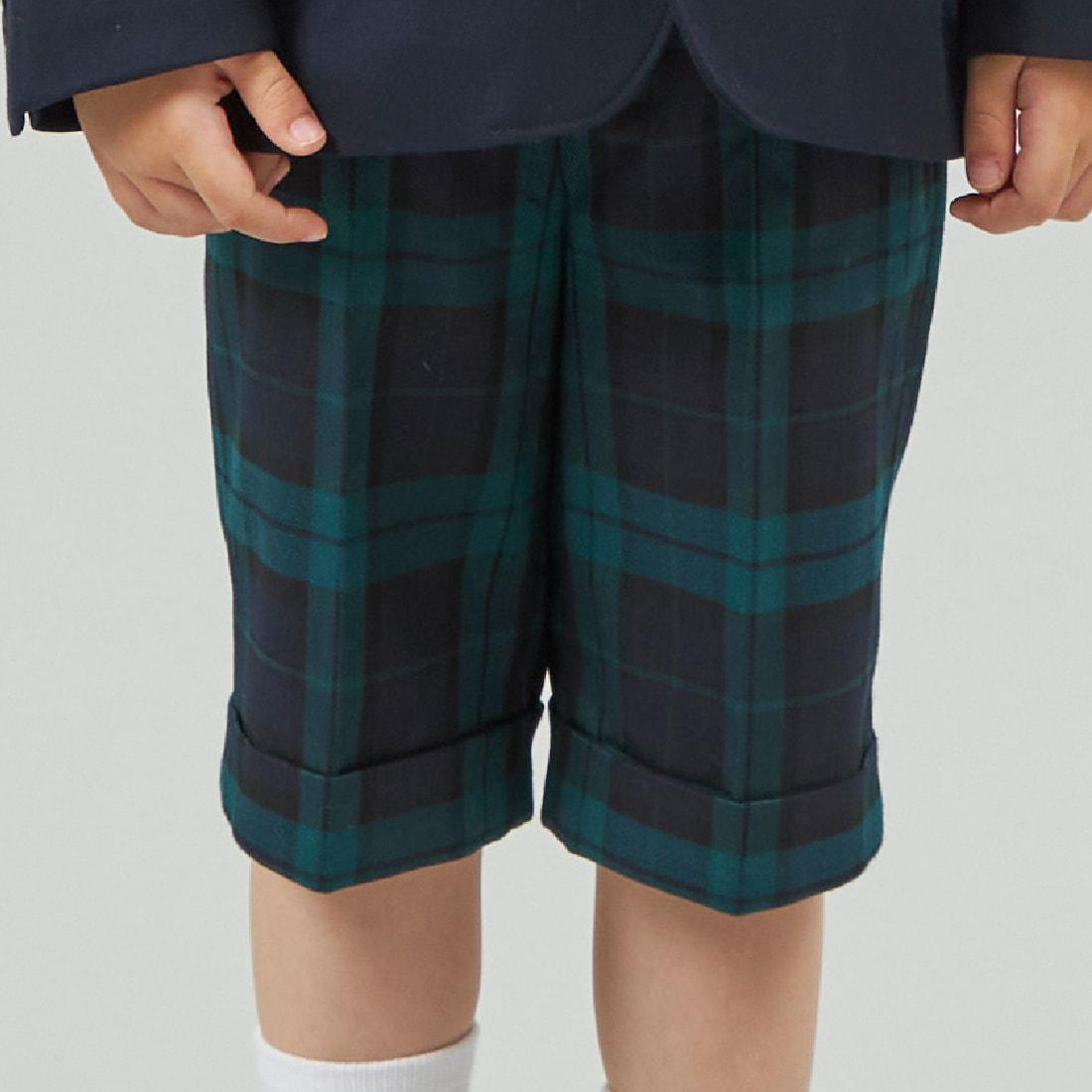 KPBOY格紋彈力中褲(110～130)