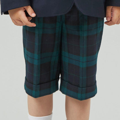 KPBOY格紋彈力中褲(110～130)