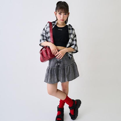 牛仔燈籠裙