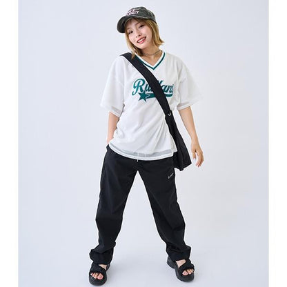 【LTXC】網紗疊穿寬鬆T恤