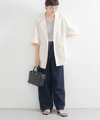 棉質五分袖夾克