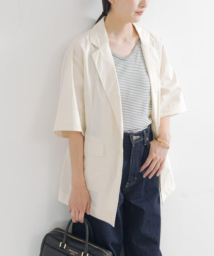 棉質五分袖夾克