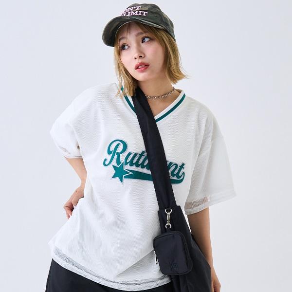 【LTXC】網紗疊穿寬鬆T恤