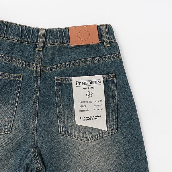 【LTXC】褶皺寬鬆牛仔褲