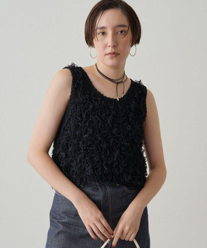 【Loungedress】網紗環形針織背心
