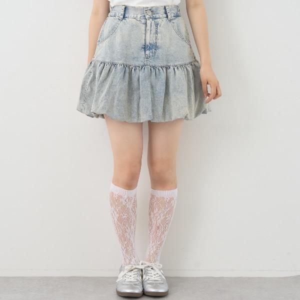 牛仔燈籠裙
