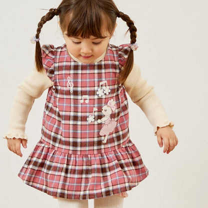 mimi醬格子圖案上衣和燈籠褲套裝