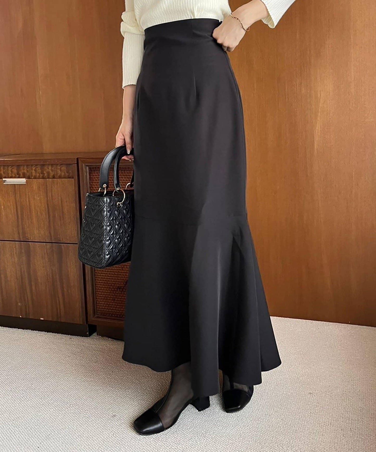 ／【減肥5公斤視覺效果】後拉鍊美人魚裙