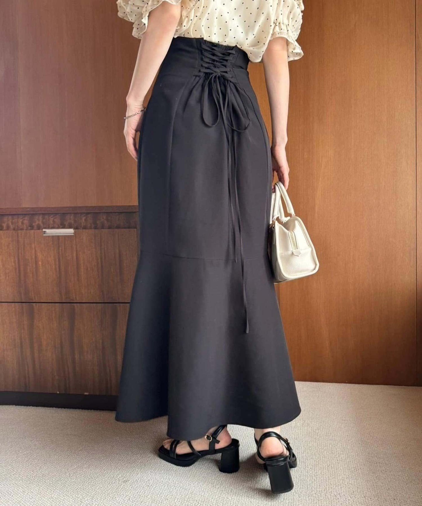 ／【減肥5公斤視覺效果】後拉鍊美人魚裙