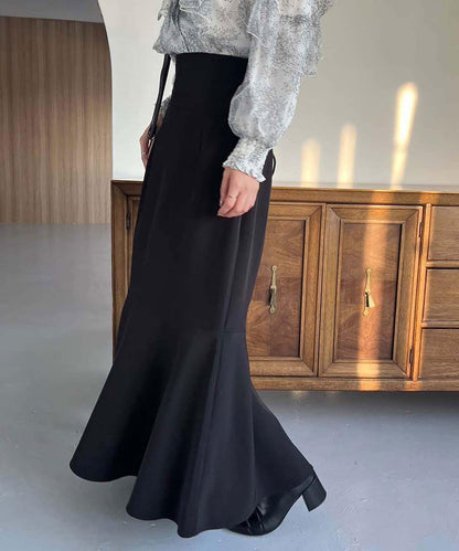 ／【減肥5公斤視覺效果】後拉鍊美人魚裙