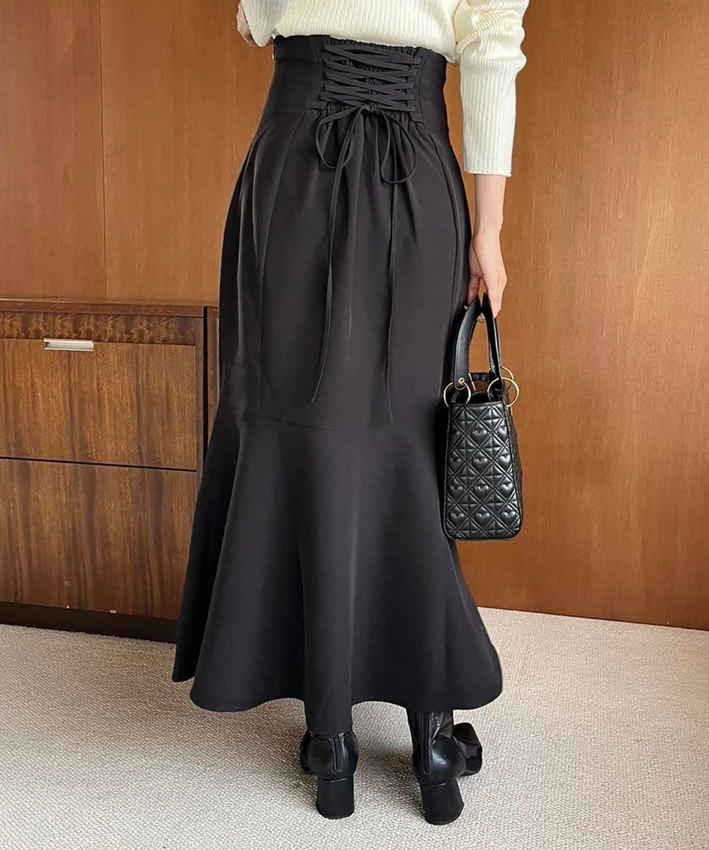 ／【減肥5公斤視覺效果】後拉鍊美人魚裙