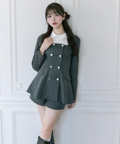 【Belle Charme】經典荷葉邊領夾克