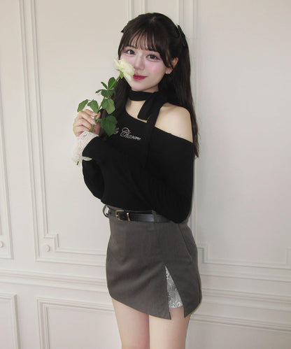 【Belle Charme】水鑽字母蝴蝶結T恤