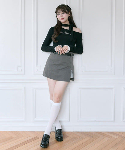 【Belle Charme】水鑽字母蝴蝶結T恤