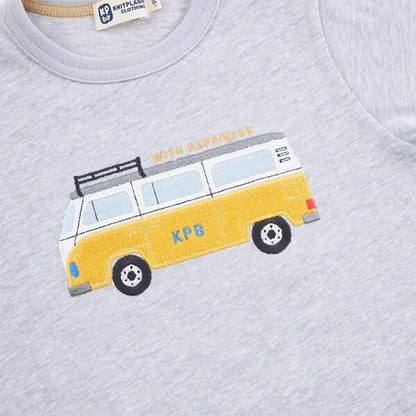 汽車貼布繡短袖T恤（80～90）