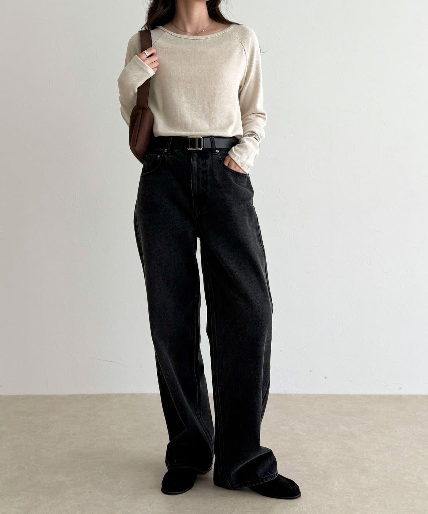 亮片羅紋船領套頭衫