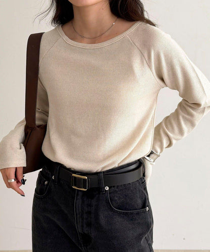 亮片羅紋船領套頭衫