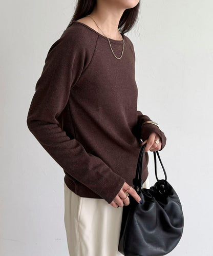 亮片羅紋船領套頭衫