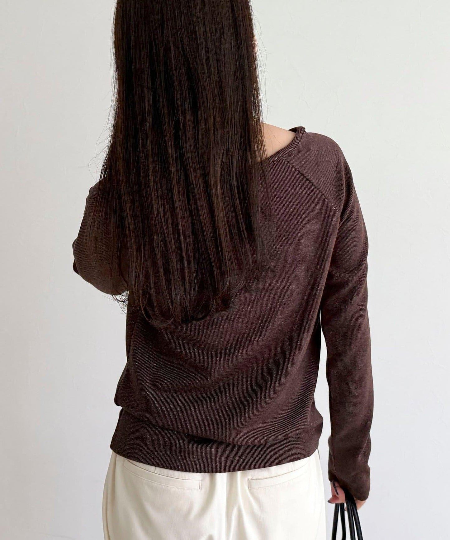 亮片羅紋船領套頭衫