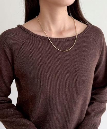 亮片羅紋船領套頭衫