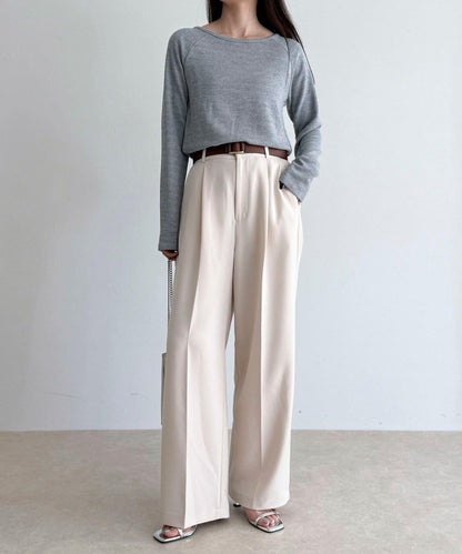 亮片羅紋船領套頭衫