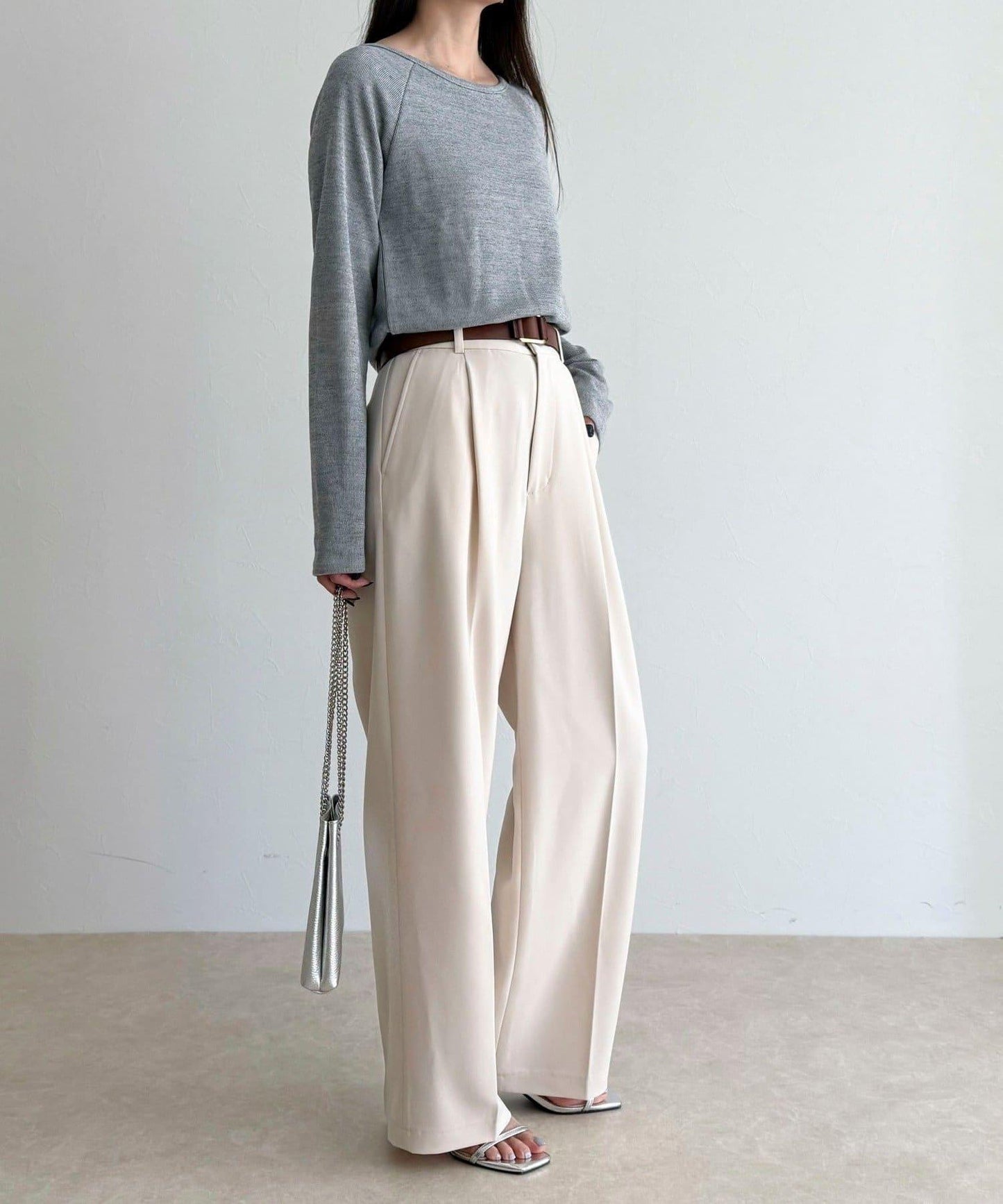 亮片羅紋船領套頭衫