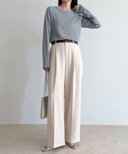 亮片羅紋船領套頭衫