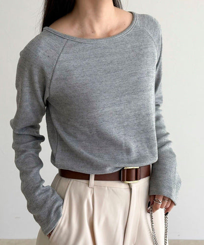 亮片羅紋船領套頭衫