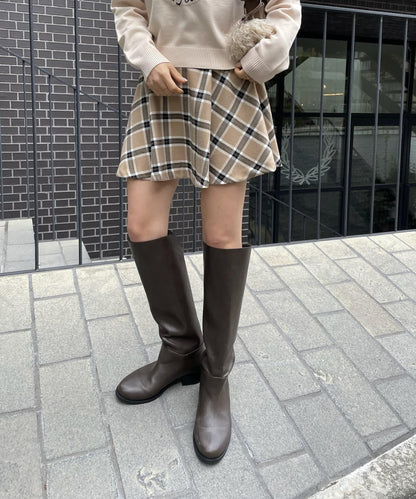 【mystic】格紋喇叭迷你裙