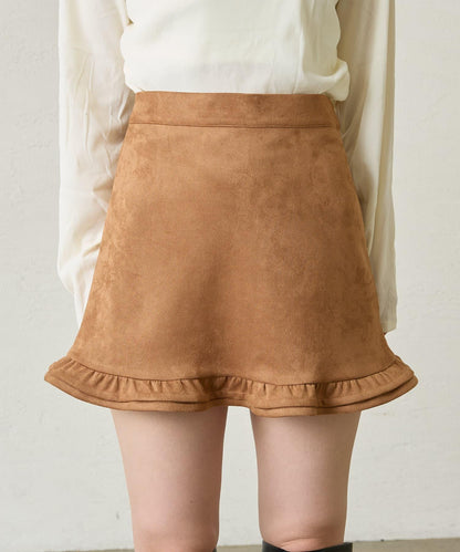 【mystic】仿麂皮迷你裙褲