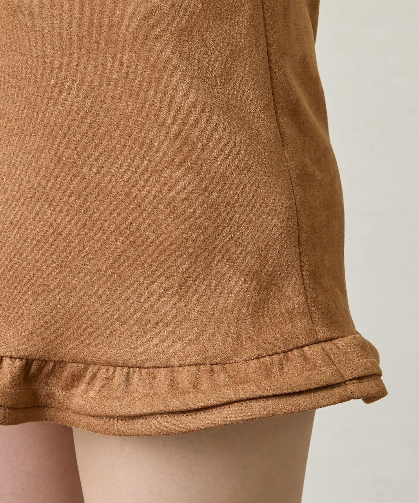 【mystic】仿麂皮迷你裙褲