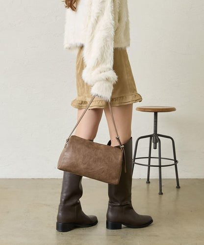 【mystic】仿麂皮迷你裙褲