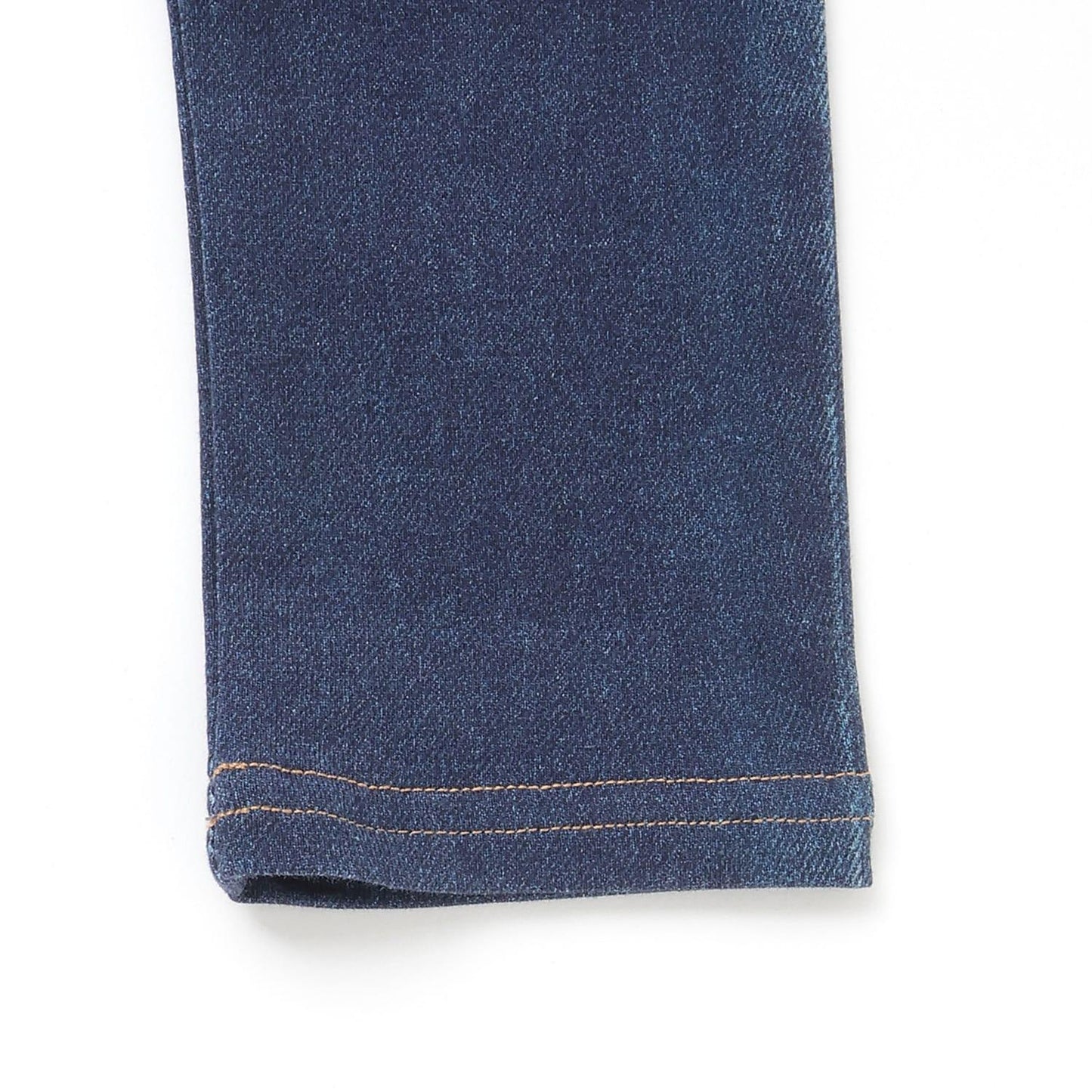 牛仔風格轉印印花彈力平紋針織打底褲