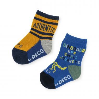 恐龍圖案2雙裝襪子