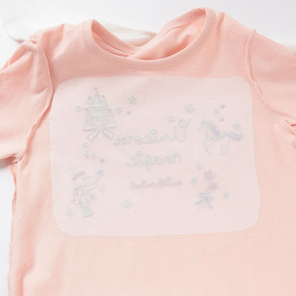 亮片獨角獸刺繡水手領長袖T恤