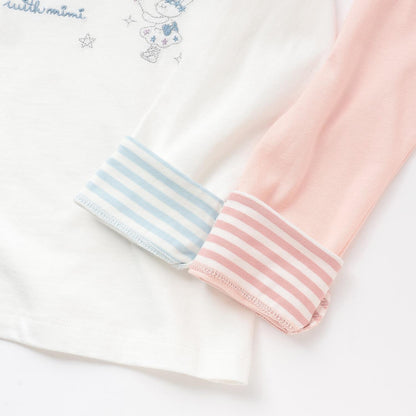 亮片獨角獸刺繡水手領長袖T恤