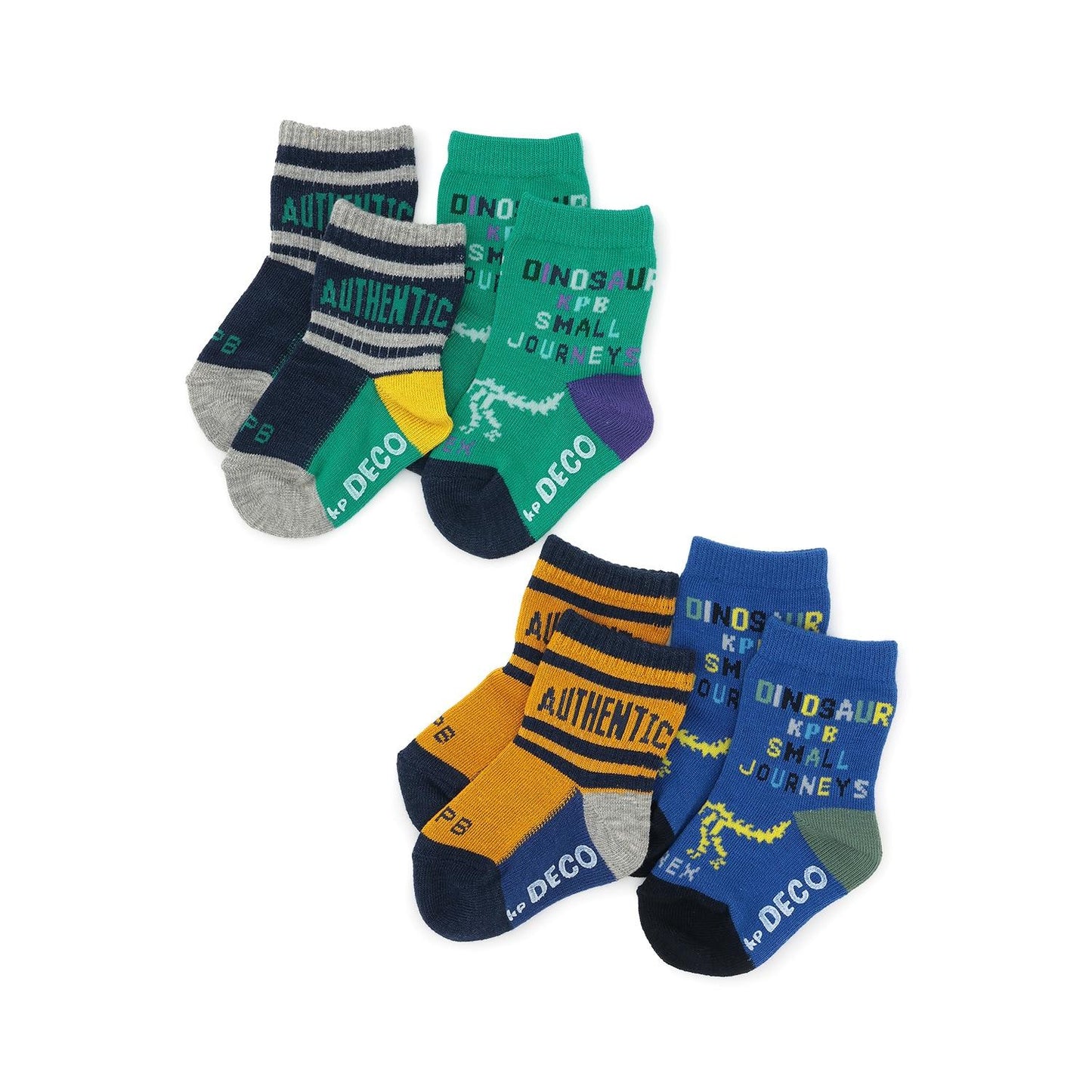 恐龍圖案2雙裝襪子