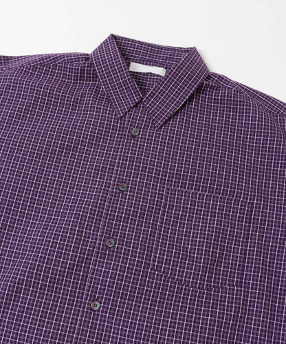 微格紋長袖襯衫